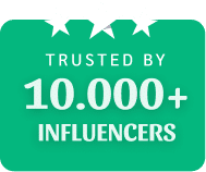 Trusted by 10.000+ influencers icon