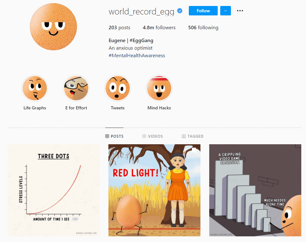 @world_record_egg viral Instagram profile