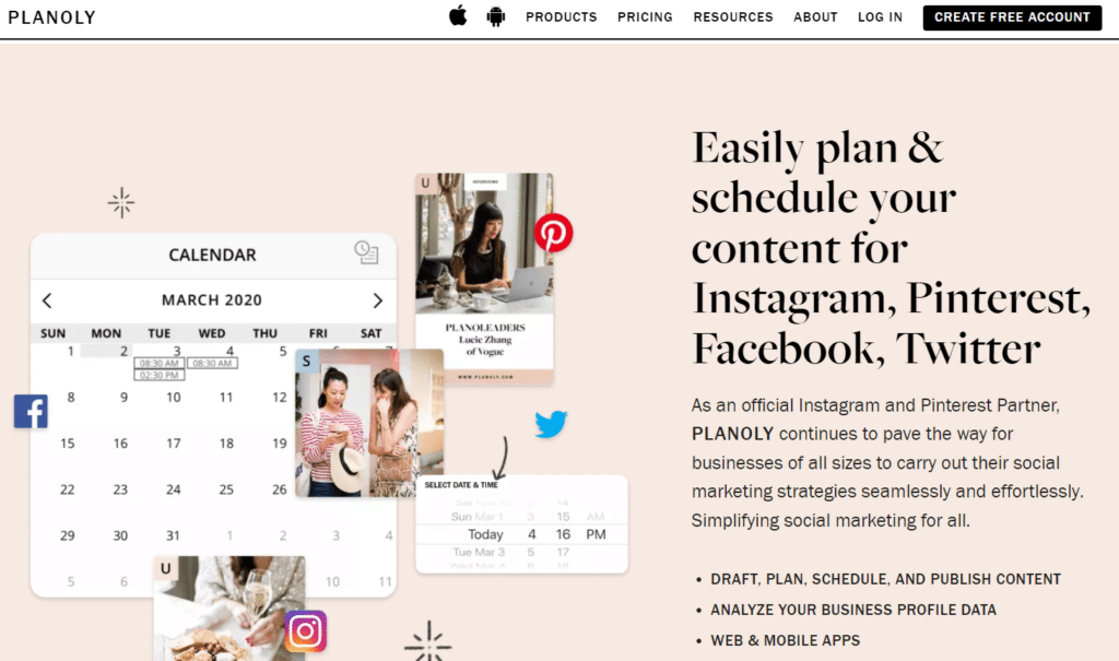 Planoly Instagram automation tool